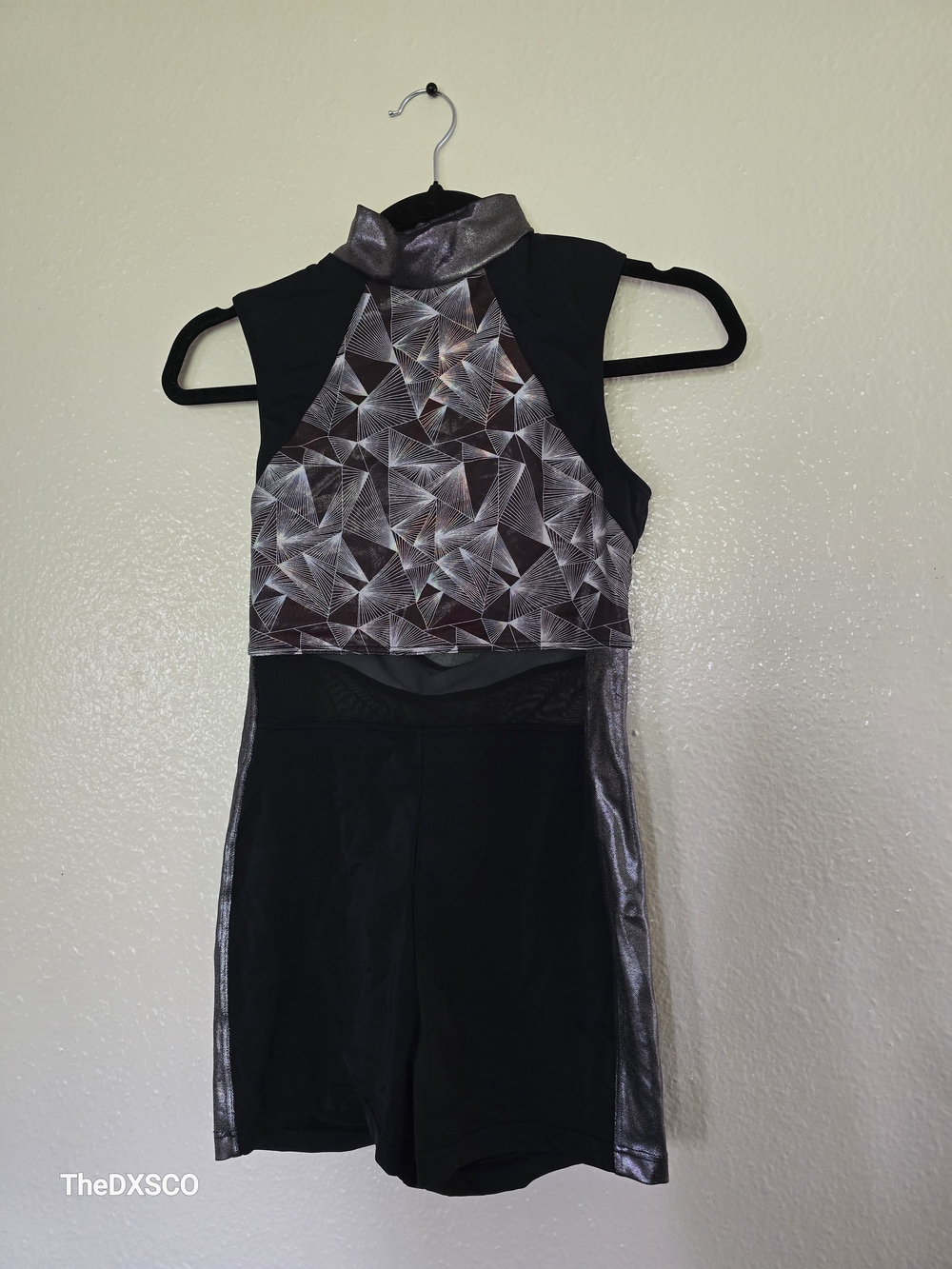 Weissman Black and Silver Performance Romper